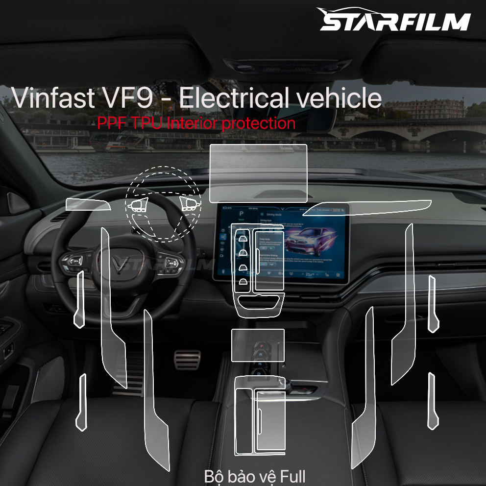 VINFAST VF9 PPF TPU chống xước tự hồi phục STARFILM